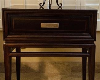 Thomasville Lantau King Bedroom Suite: Bed Frame, Oversized Dresser, 2 Nightstand, Table Lamps pair