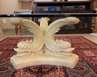 Koi Coffee Table w Beveled Glass Top