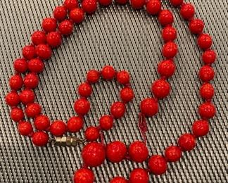 Red Beaded Necklace