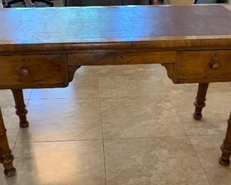Antique Desk w Leather Top