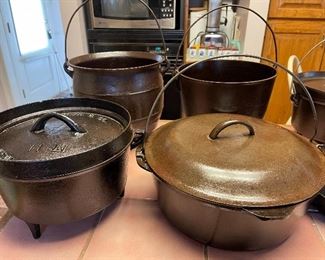 Collection of Vintage Cast Iron Pots
Most are Gate Marked from 1800’s!!!