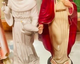 St Frances Statue & Sacred Heart of Jesus Statue