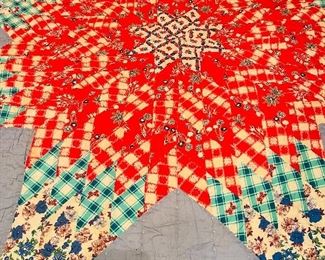 Lone Star Vintage Handmade Quilt