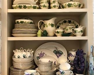 1950’s Homer Laughlin Rhythm Violets and Franciscan Ivy Dishes 