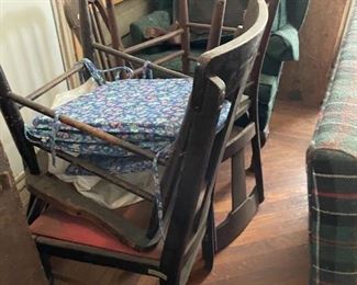 . . . a set of four T-back chairs