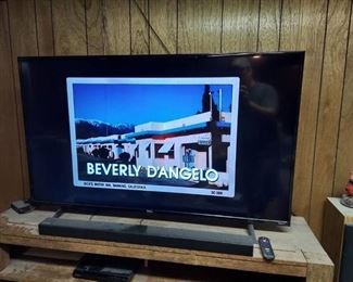 TCL TV with Samsung Sound Bar and Sony DVD Player