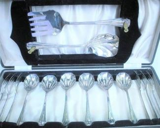 Multiple sets of Silver Flatware in the original storage boxes...all different kinds of patterns and themes