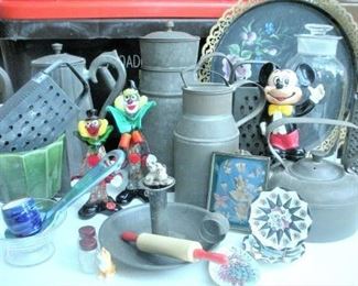 Mickey Mouse is inviting you to the very full and fun sale of antiques....over 150 boxes of items that have not seen daylight in 25 - 50 years 