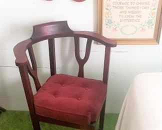 A real Antique Corner Chair...sturdy & comfortable