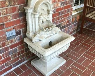 very substantial concrete fountain