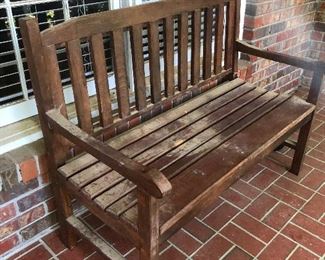 park bench for welcoming house ghost to sit beside you before you send it on its way (It's Halloween season!)