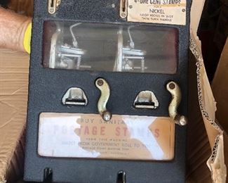 Vintage post office vending machine for stamps