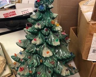 One of several ceramic Christmas trees