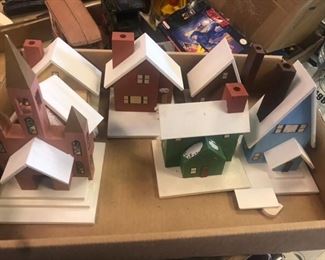 Miniature houses bohemian vintage