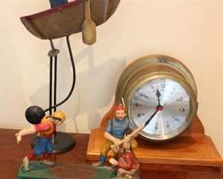 Kinetic Baseball Sculpture and Clock