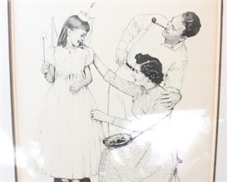 Signed Norman Rockwell print