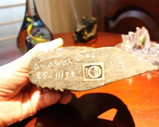 Soapstone seal carving