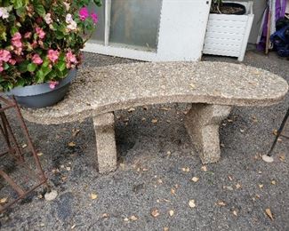 Concrete kidney bench