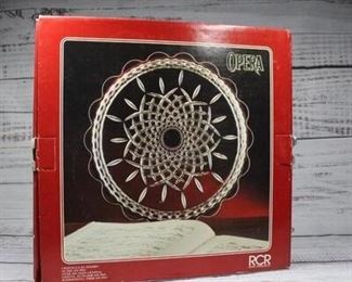 Vintage RCR Royal Crystal Opera Round Cake Plate