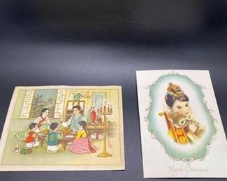 Vintage Korean Holiday Christmas Greeting Cards