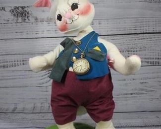 Vintage Annalee White Rabbit Plush Figurine
