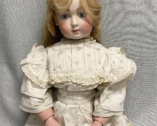 Pale Bisque and Composite Repro Doll Signed Marian Mosser