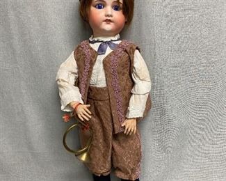 Antique Bisque Composite Tanagra PerleDepose 14 Paris Boy Doll