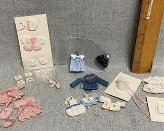 Dollhouse Miniatures Crochet Knitted Clothes Outfits