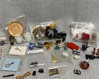 Mixed Lot of Dollhouse Miniature Home Decor and Household Items