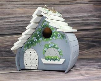 Painted Wood Rustic Cottagecore Birdhouse