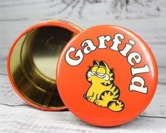 Vintage Garfield Round Tin w Lid by Bristol Ware