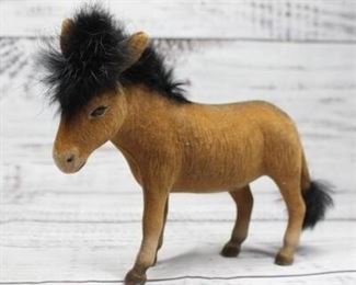 Small Felt Donkey Burro Figurine