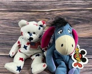 Disney Eeyore Mouseketoys plush and Glory Beanie Baby