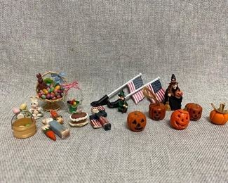 Dollhouse Miniatures Seasonal Holiday Decor Easter 4th of July Halloween