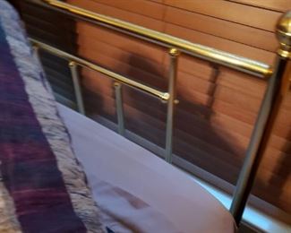 Queen Brass bed with great mattress