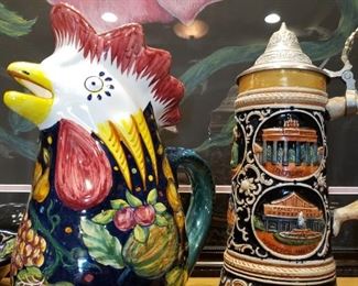 German Stein and Rare Durita Italy Bird 