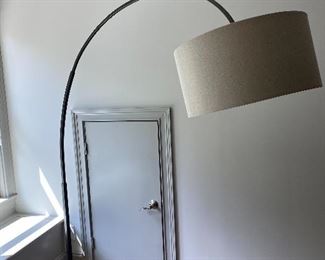 West Elm Overarching Linen Shade Floor Lamp