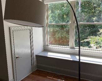 West Elm Overarching Linen Shade Arc Floor Lamp