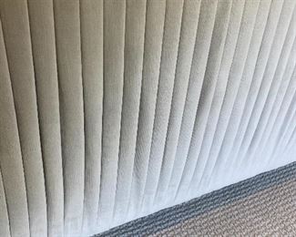  West Elm Roar + Rabbit Pleated King  Bed with  Mattress  