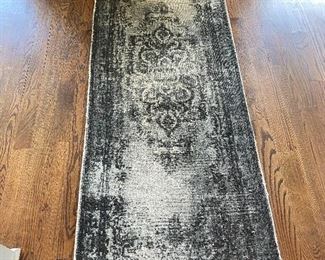 West Elm Distressed Arabesque Wool  Runner Rug 