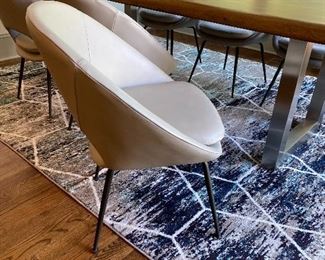 West Elm  Orb Leather Dining Chair