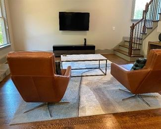 Austin Leather Swivel Chairs 