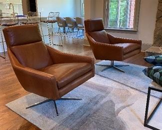 Austin Leather Swivel Chairs 