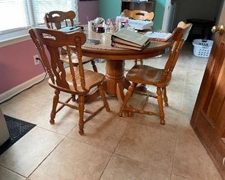 Kitchen table and chairs is half off on Saturday 