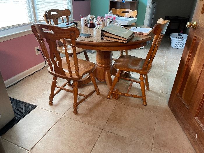 Kitchen table and chairs is half off on Saturday 
