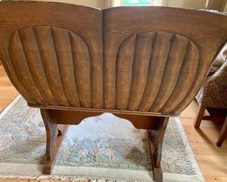 Antique Handmade Solid Wood Sleigh Seat Carriage Bench $285
39.5 w x 24”d x 40; inside seat 16”d; 20” seat to floor 