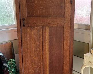 Antique Oak One-Door Cabinet