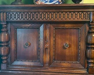 Antique Ornately Carved China / Storage Cabinet (Photo 2 of 2)