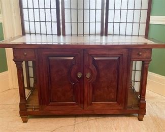 Vintage Sideboard / Buffet with Stone Top (Photo 1 of 2)