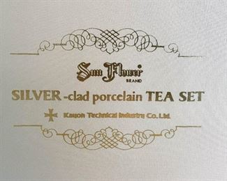 Sun Flower Silver-Clad Porcelain Tea Set (Photo 2 of 2)